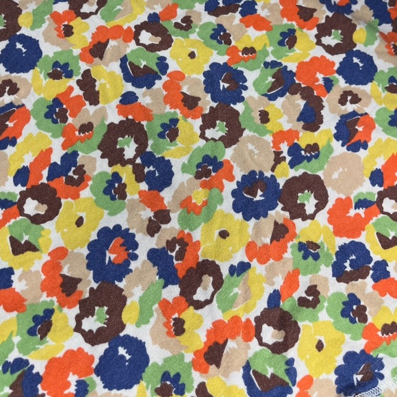 Ann Taylor Loft Floral 2/4 Sleeve Half Button Down Top - Picture 6 of 6